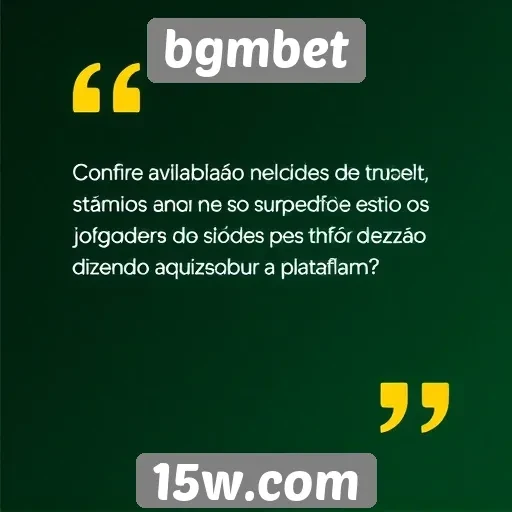 Avaliações de usuários sobre o bgmbet